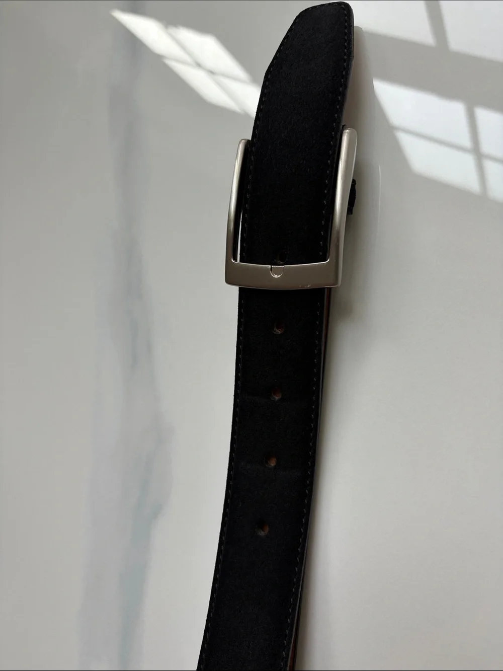 Joseph Abboud Men's Black Suede Leather Belt Made in Italy Size 36/90